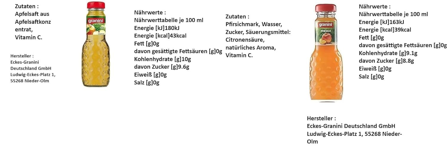 24 Flaschen a 200ml Saft Mix aus 8 Sorten MEHRWEG Pfand Glas Flaschen Mischung Trinkgenuss von Onlineshop Bormann + Space Keks gratis a 45g
