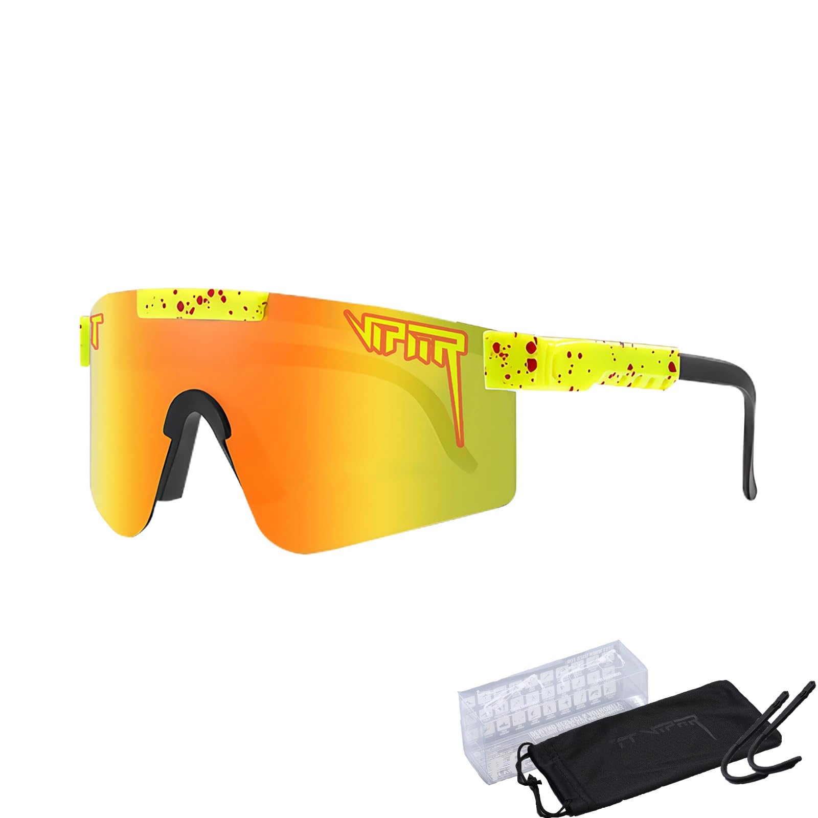 P-V Polarized Sports Sunglasses For Men Women Cycling Glasses Sports Sunglasses UV400 Protection Bike Sun Glasses