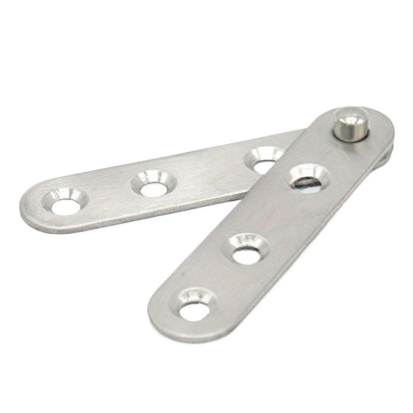Kdhcvkz Medium 10Pcs 360 Degree Rotating Door Pivot Hinge Door Cabinet Stainless Steel Hinge(Medium)