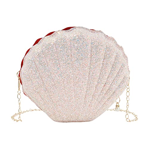 Women Mini Seashell Evening Clutch Handbag Cross-body Bag Shoulder Bag