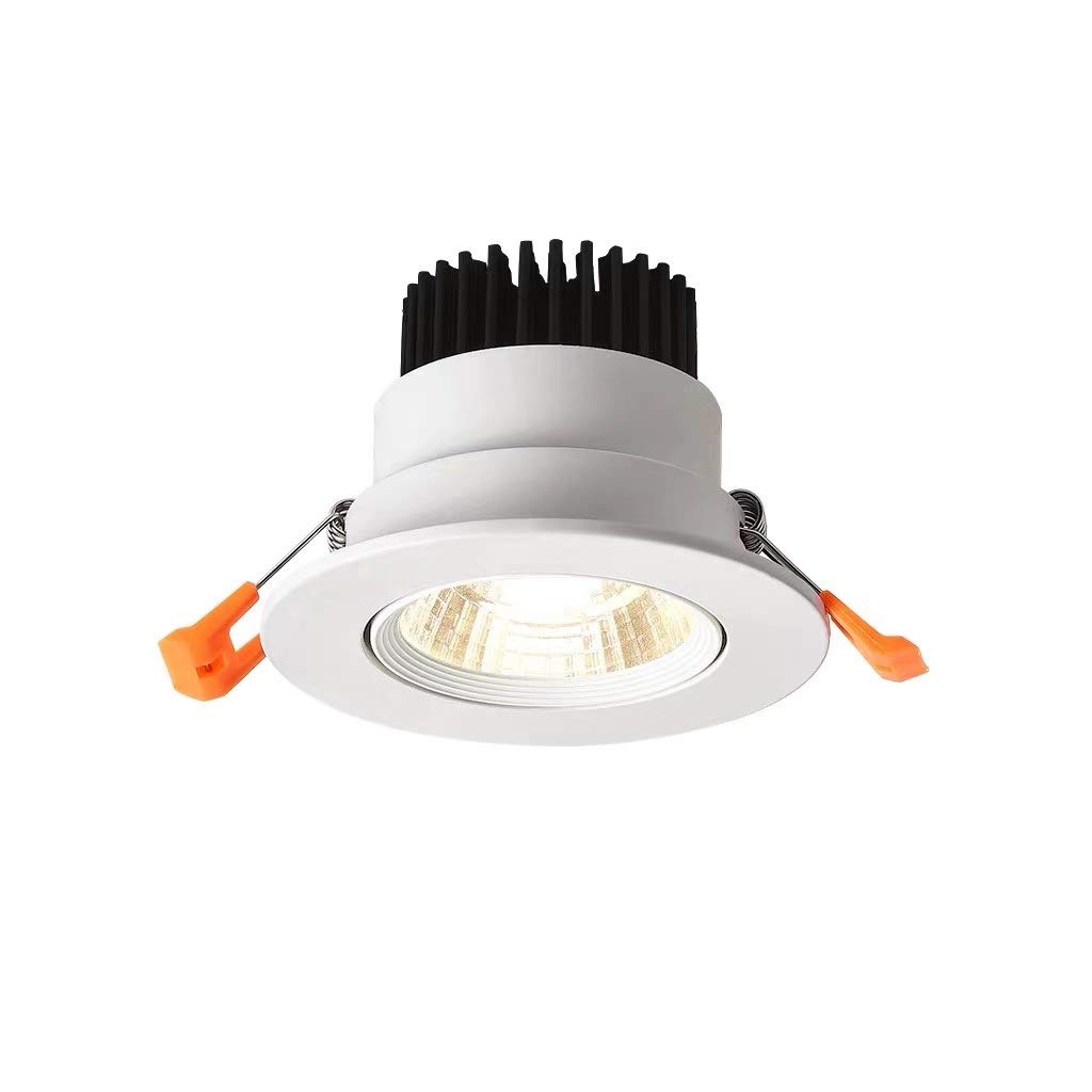 HynJGih Embedded LED Single Lamp Down Aisle Corridor Entrance Light Wall Lights Wall Gallery Concealed Adjustable Angle Spotlights(White,5W-White Light)
