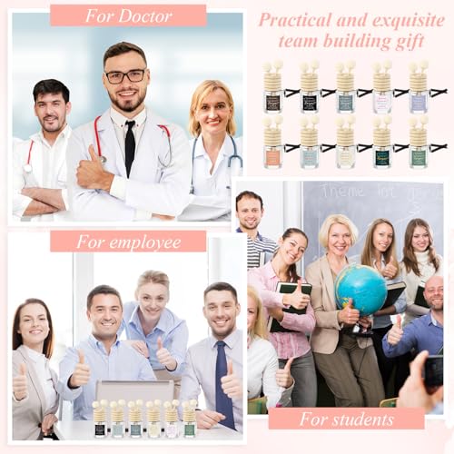 Image of Cinnvoice 50 Pcs End of Year Teacher Appreciation Gifts Bulk, Empty Car Diffuser Bottles with Vent Clip, Refillable Essential Oil Car Air Freshener Gifts for Teacher Coworker Team Staff (Sometimes)