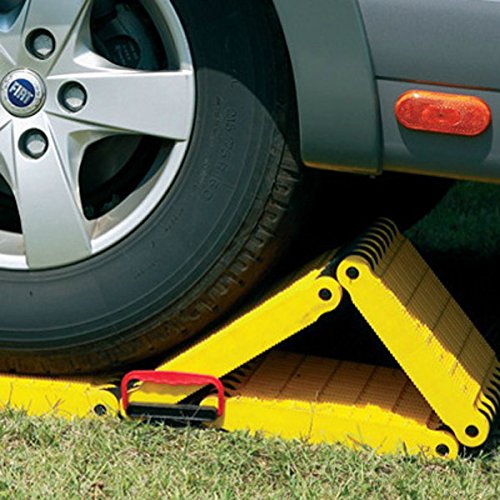 Uniko 6in1 Faltrampe 2er Set, Kunststoff-Sandblech Traktionshilfe Anfahrhilfe Sandboard