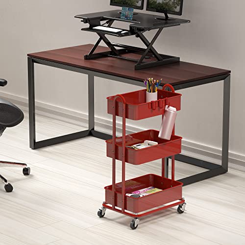 Heavy Duty 3-Tier Rolling Cart for Home Use