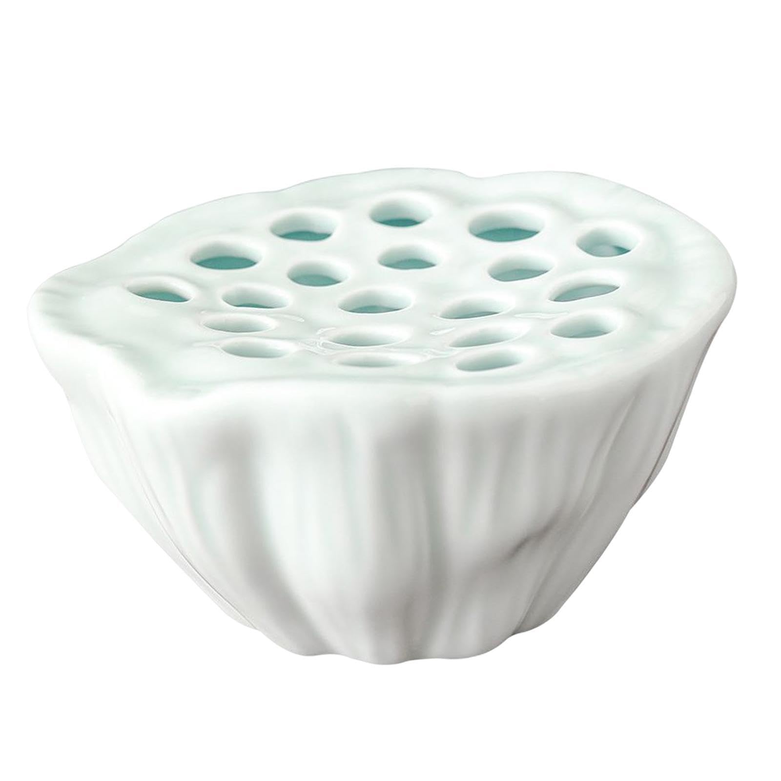 PIXZCSA Traditional Pod Flower Vase Decorative Ceramic Planter For Living Room And Home Convenient To Clean. Ceramic Vase, Light Green, 13.5x12x7cm