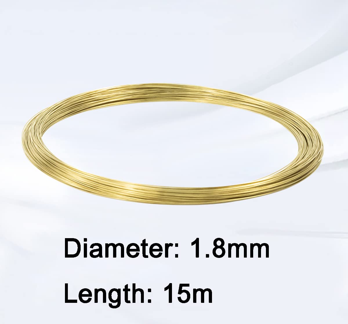 H65 Messingdraht Metallhandwerk Drahtlänge 15 M Für Diy -Handwerksdurchmesser 1 Mm Bis 3 Mm/Diameter 1.8Mm
