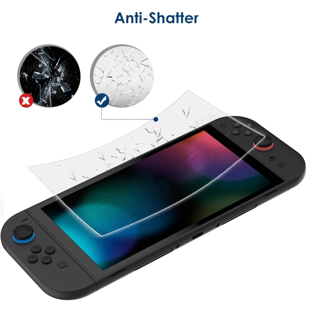 Simpeak 2 Piezas Protector de Pantalla Compatible para Switch 2 Modelo 2025 8 Pulgadas, Cristal Templado Premium Sin Burbujas/Antiarañazos/Dureza 9H/HD/Anti-Huella