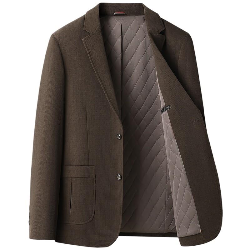 Mens Brown Casual Sport Coats Two Buttons Lightweight Business Sport