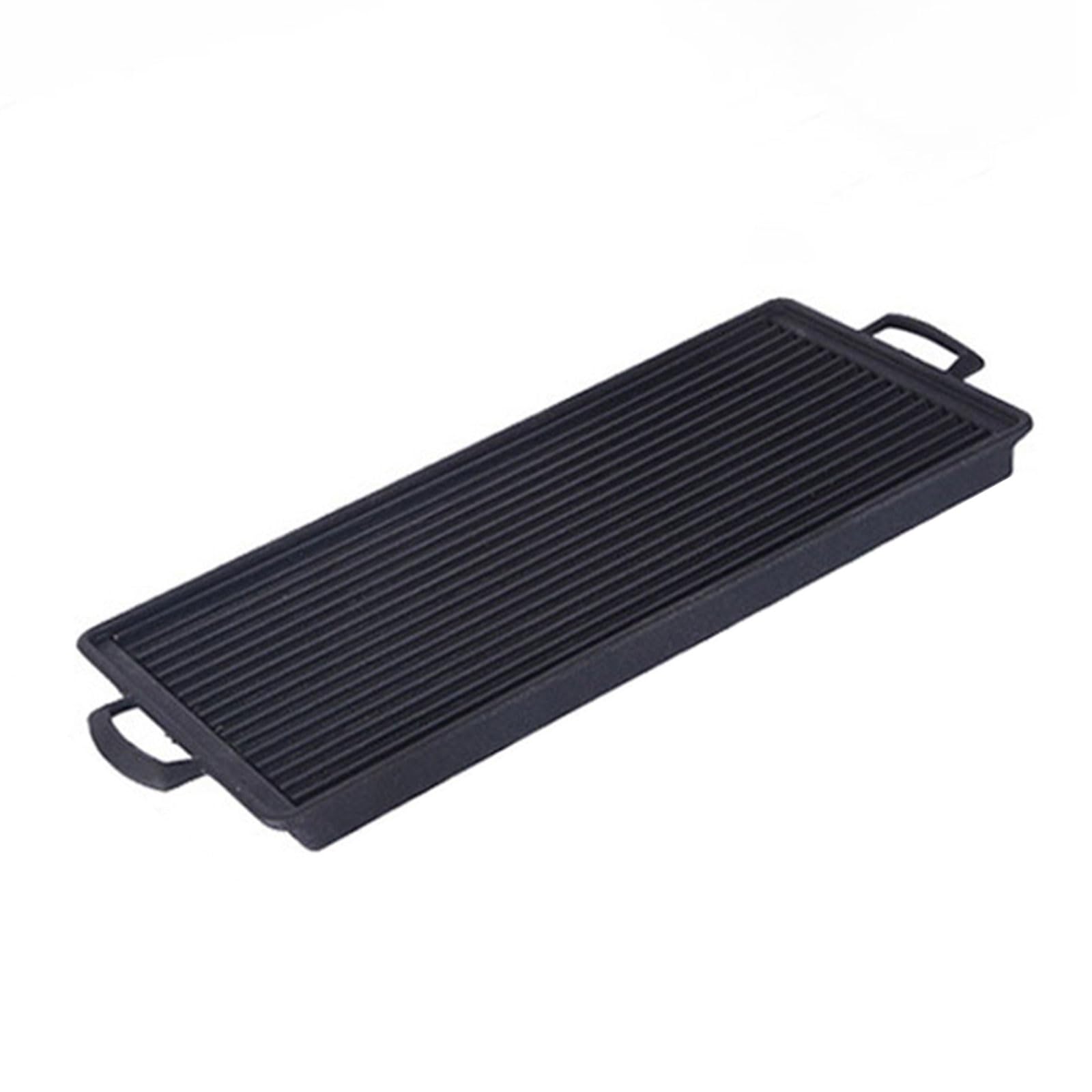 sodeber Portable BBQ Grilling Pans NonStick Grills Plate Aluminum Outdoor Barbecue Tray Rectangle Barbecue Plate Easy to Cleans Easy to Cleans