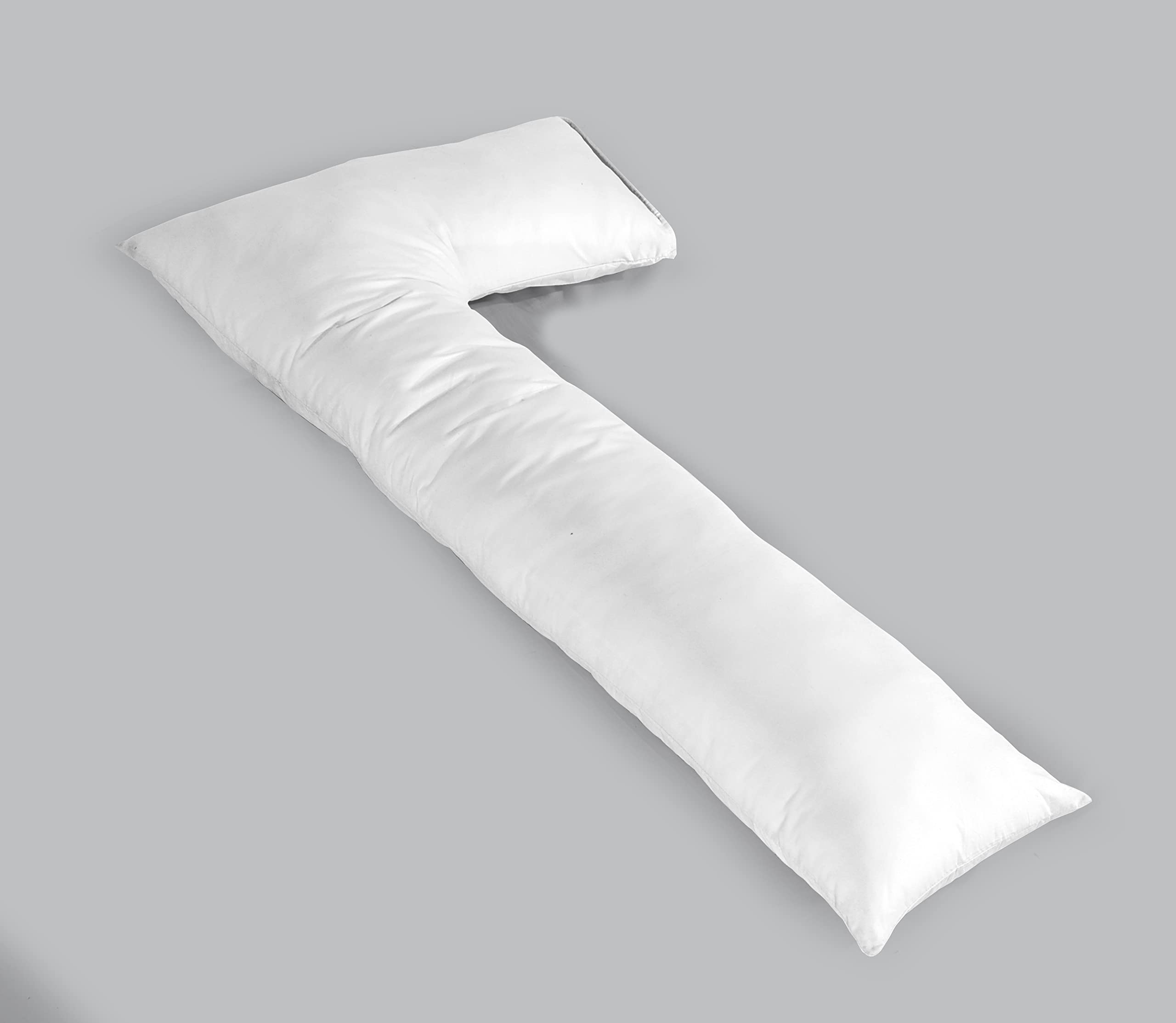 CHILIMILII L Shaped Virgin Hollow fibre Filled Pillow- Full Body Pillow for Pregnant Women Back/Belly/Breastfeeding Support-Nursing comfort Ultimate Support L-Pillow Only
