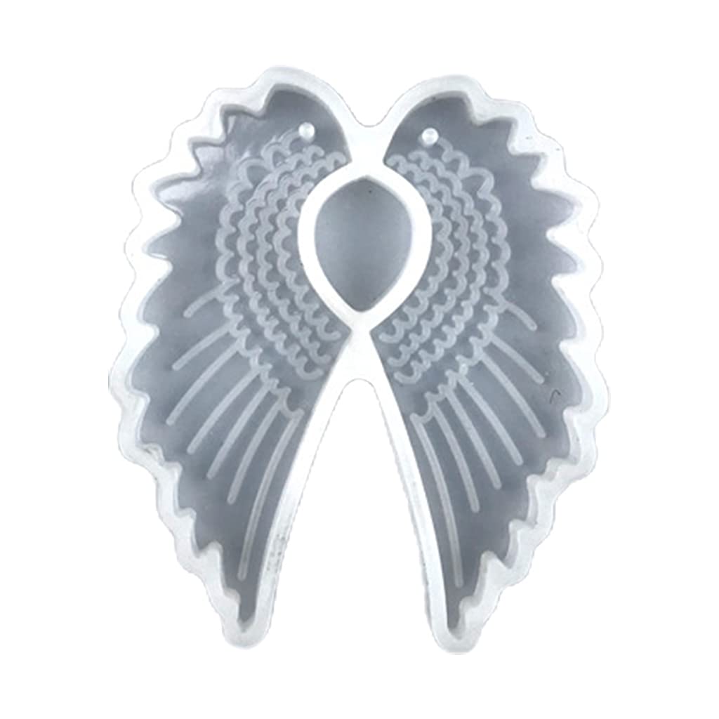 ZHOUYQX Earring Pendant Silicone Mold Wing Eardrop Resin Mold Necklace Keychain Jewelry Making Tools Handmade Clear