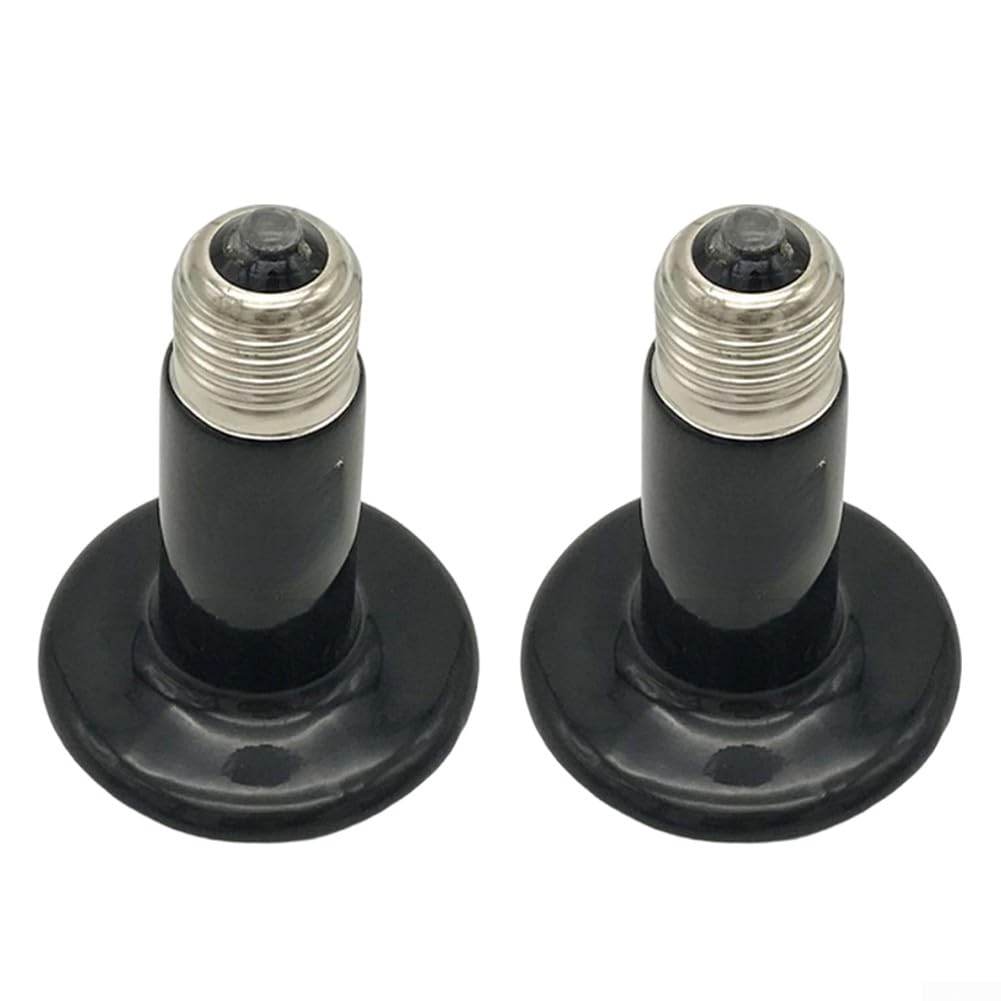 Emisor de calor de cerámica para terrario de reptiles, foco calentador nocturno sin luz para serpiente, lagarto, pollo, anfibio, para calentamiento rápido, construcción de metal segura, negro (150W