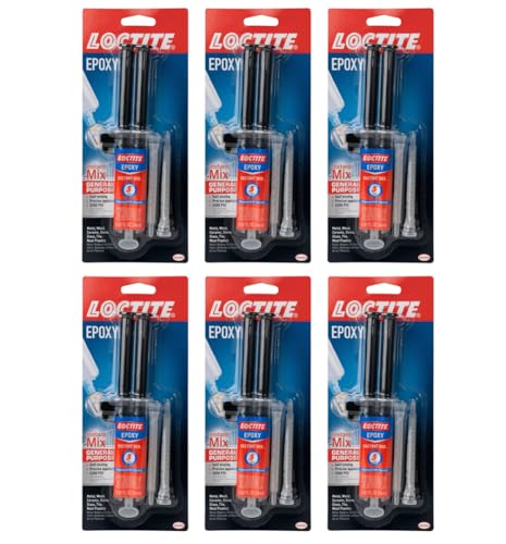 Loctite Epoxy Instant Mix 5 Minute, 0.47 fl. oz. Syringe (Pack of 6)