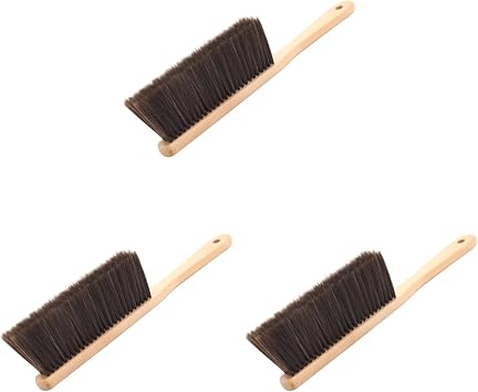 ULTECHNOVO Bed Sweeping Brush with Handle Soft Bristle Dusting Brush for Sofa Furniture Office Desk Cleaning Lightweight Hand Set of 3