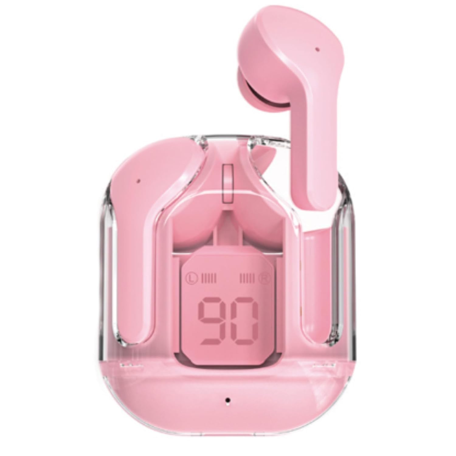 True Wireless Stereo Earphone Wireless in-Ear TWS Earbuds Transparent Headphones with Noise Cancelling Microphone, Bluetooth Wireless, Green (Pink) (B0D6LVQQGT) Amazon Price History, Amazon Price Tracker