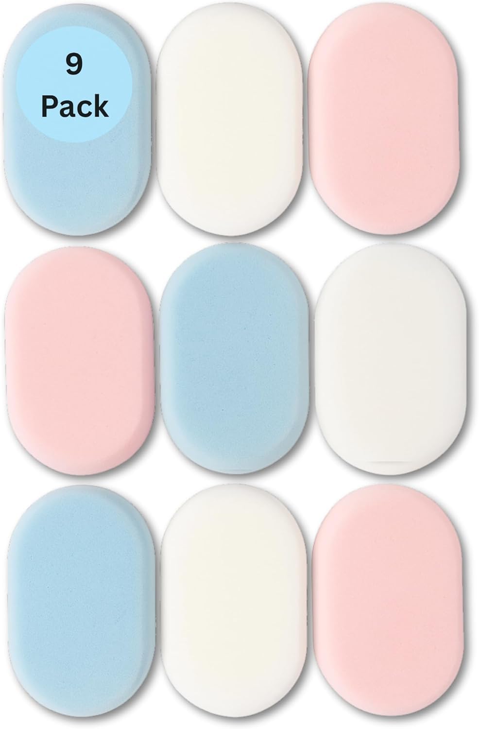 9 Pack Luxury Bath Sponges – Mixed Colours Soft Exfoliating Shower & Bath Body Sponges for Men, Women & Kids – Multipurpose Wash Sponges for Daily Use