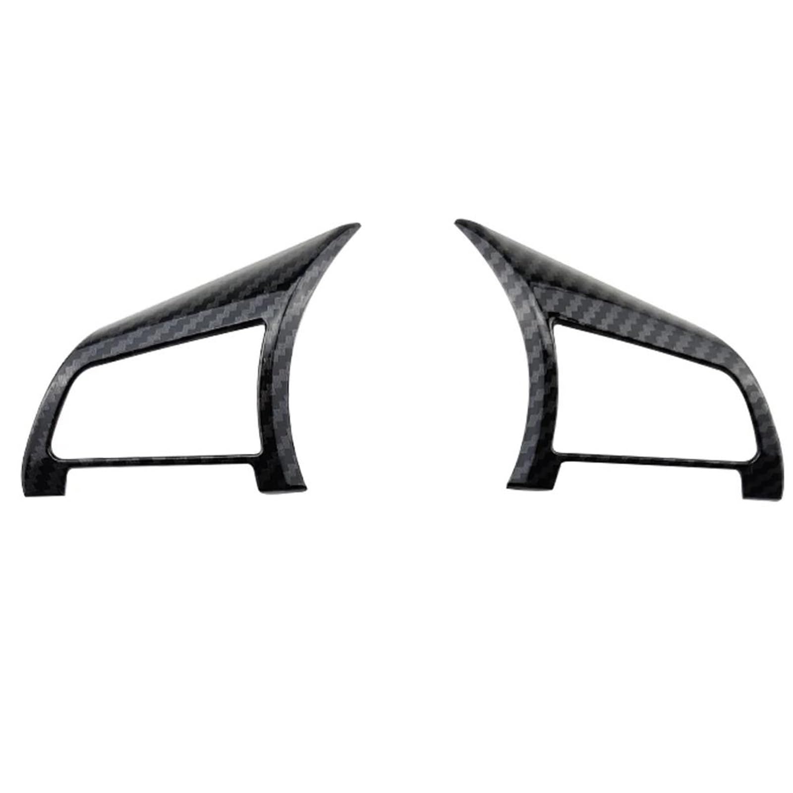 for Nissan for Xtrail T32 for Rogue for Note for Qashqai J11 Car Steering Wheel Panel Knob Cover Trim Sticker MCQNDS(2pcs Carbon Fiber)