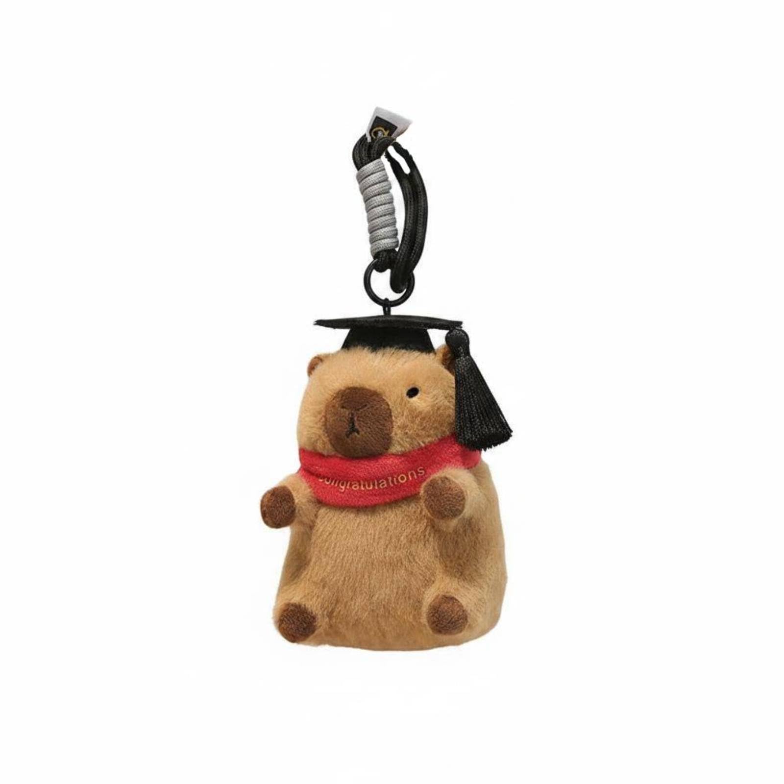 Soft Capybara Bag Charm Cute Capybara Soft Keychain Soft Stuffed Creature Key Loop, Red, Scarf | Collectibles | Animation Art & Characters | Animation Characters | Keychains-image-45