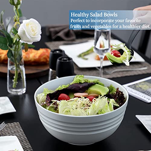【6 Pcs】Unbreakable Mixing Bowls Unbreakable Salad Bowls, 68 Ounces Microwave And Dishwasher Safe Bpa-Free Serving Bowls For Cereal, Salad, Soup, Ramen,Noodle,Oatmeal,Snack Apply To Kitchen, Freezer #TOP3