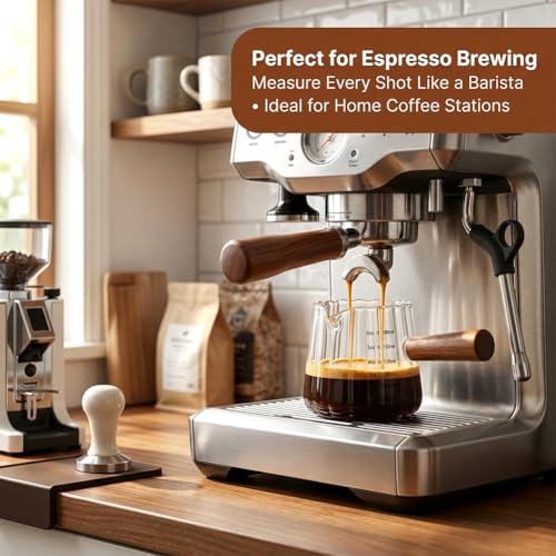 Set de 2 vasos medidores para espresso de vidrio 180ml miniatura 5