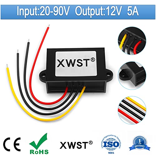 Convertidor reductor CC de voltaje de 24V 48V 72V a 12V 5A para coche 2