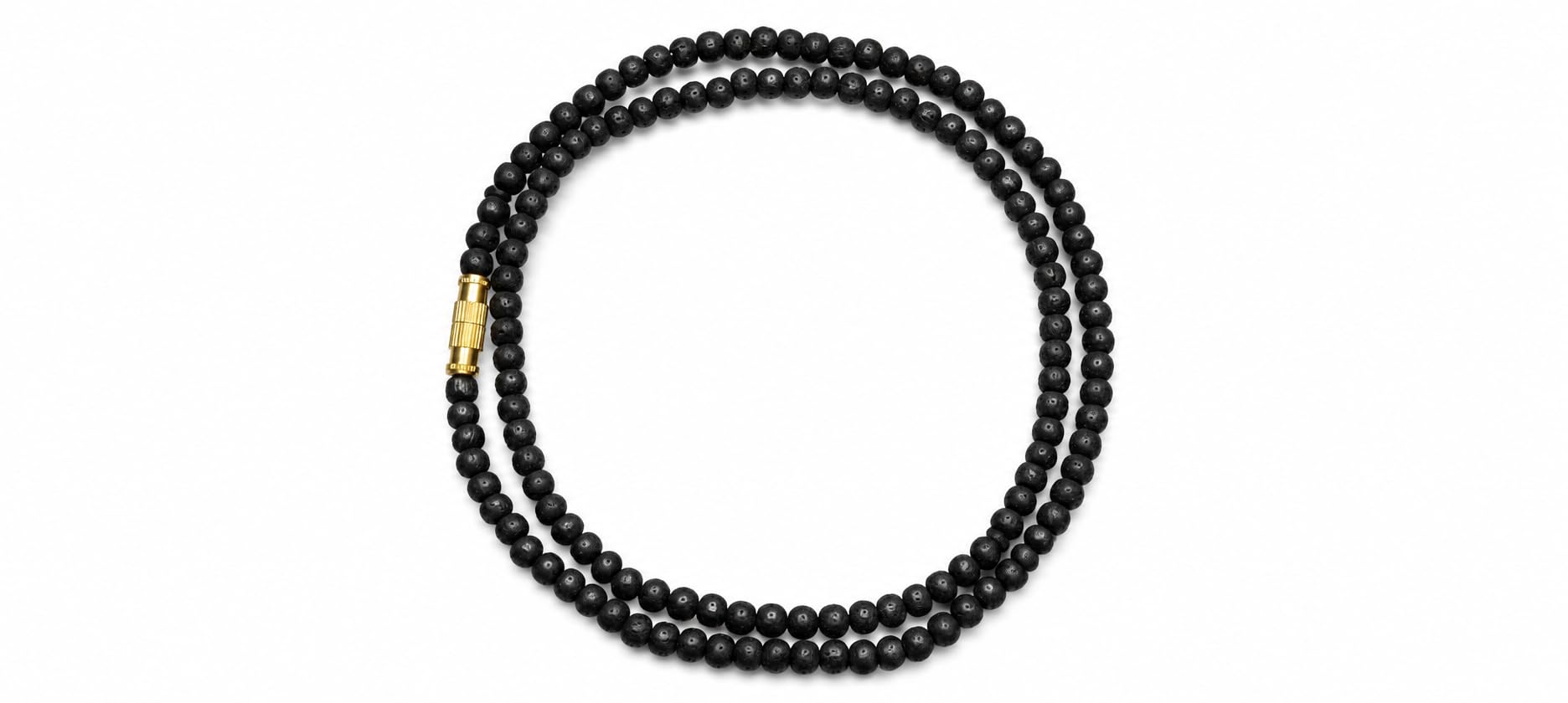 Original Tulsi Mala Light Black Beads | Tulsi Kanthi Mala for Men & Women | 108 Beads Wooden Mala for Jaap, Meditation & Spiritual Wear | Handmade Tulsi Necklace (Double Round)-image-27