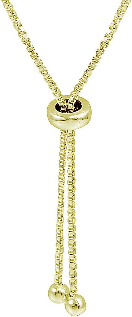 Hoops & Loops Sterling Silver Cubic Zirconia 2mm Round-Cut S Design Adjustable Bracelet - Image 2