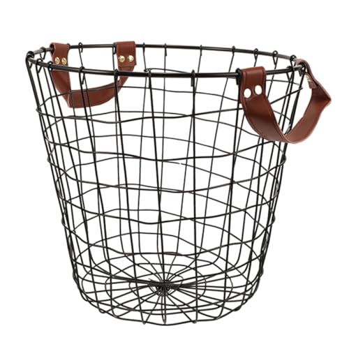 Catálogo para Comprar On-line Cestas de leña - 5 favoritos. 50 NIYANGLE Cesta de Hierro para Leña Grande Cesta Redonda de Metal con Ventilación para Almacenamiento de Madera Organizador Multiusos para Exterior y Hogar Resistente con Asa