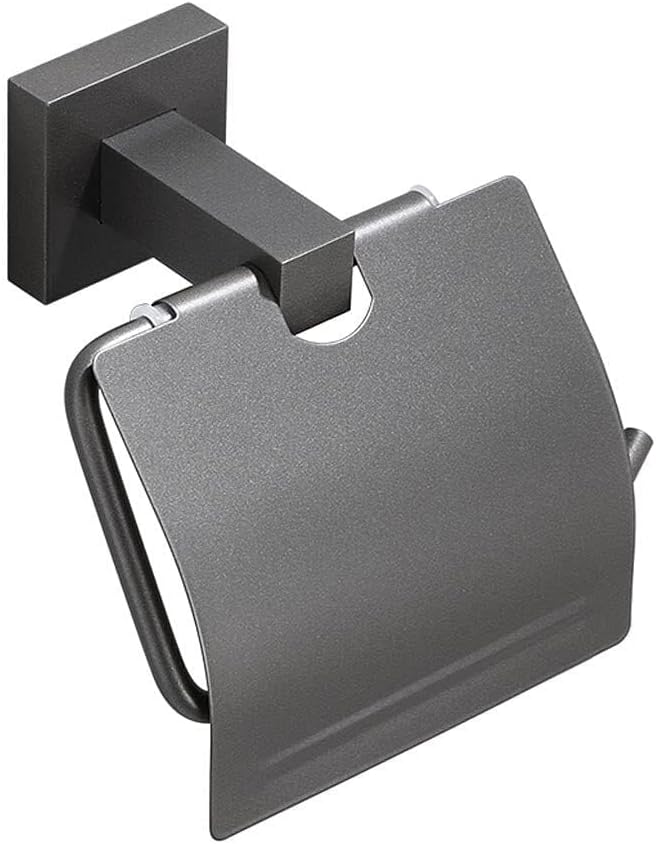 Matte Black Wall - Mount Toilet Paper Holder, Sleek Bathroom & RV Accessory