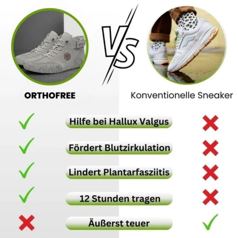 OrthoFree - ergonomische, schmerzlindernde Leder-Barfußschuhe Winterschuhe für Herren