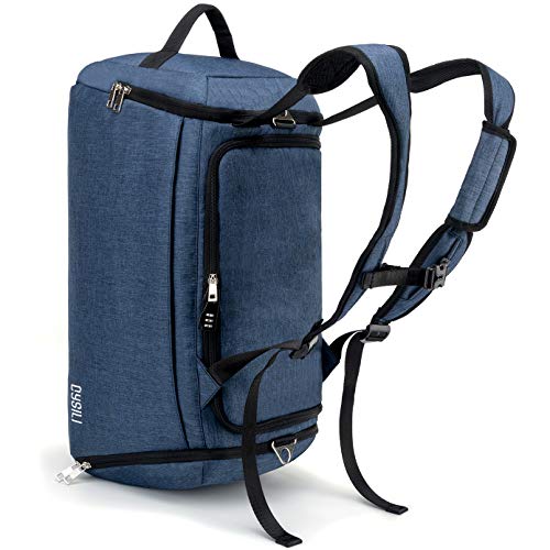 Sports Gym Bag with Shoes Compartment / Wet Pocket,42L Travel Duffel Bag with Shoulder Strap