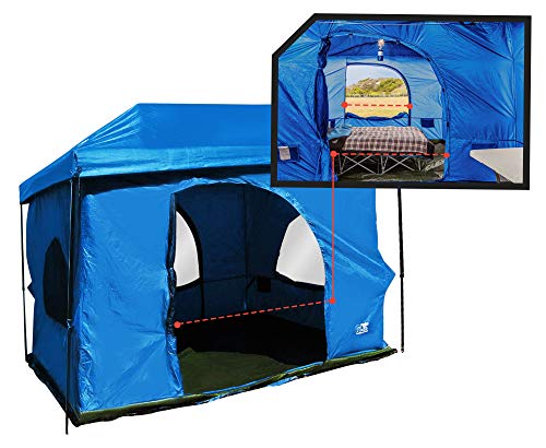 The Original-Authentic Standing Room 4-person Cabin Tent 8.5 FEET OF HEAD ROOM 2 or 4 Big Screen Doors Fast Easy SetUp,Fits Most 10x10 STRAIGHT Leg Canopy,FULL TUB STYLE Floor CANOPY FRAME NOT INCLUDED! - Thumbnail 7