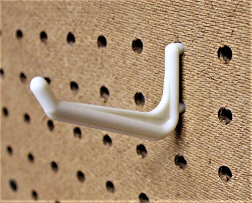 Wallpeg Hook Kit - 50 Pc. Jumbo Pegboard Hooks Tool Storage Garage Organizer Choice B/W (Almond White - 50 Pcs.) #TOP1