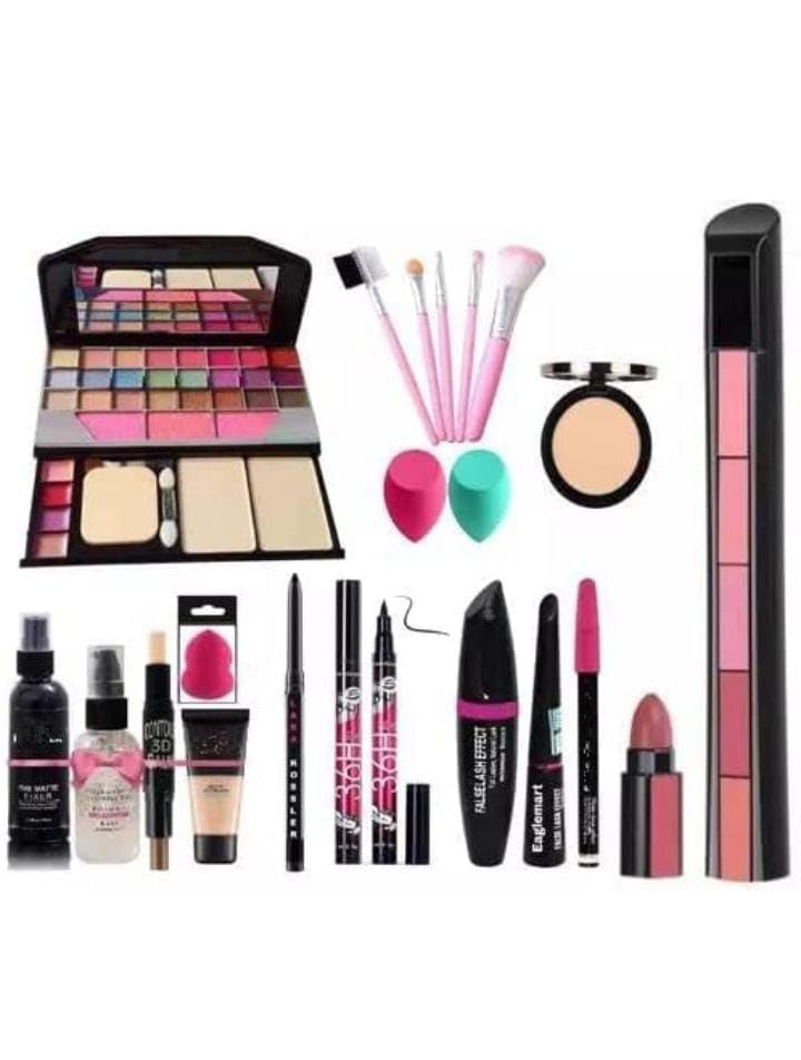 ZOOMIQUE TYA 6155 Makeup Kit with 5 Pink Makeup Brushes, 3in1 Com...