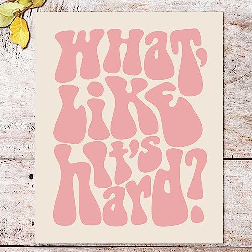 Zearpt What Like It'S Hard Print, Feminist Poster, Blush Pink Wall Art, Girl Boss Poster thumb #1