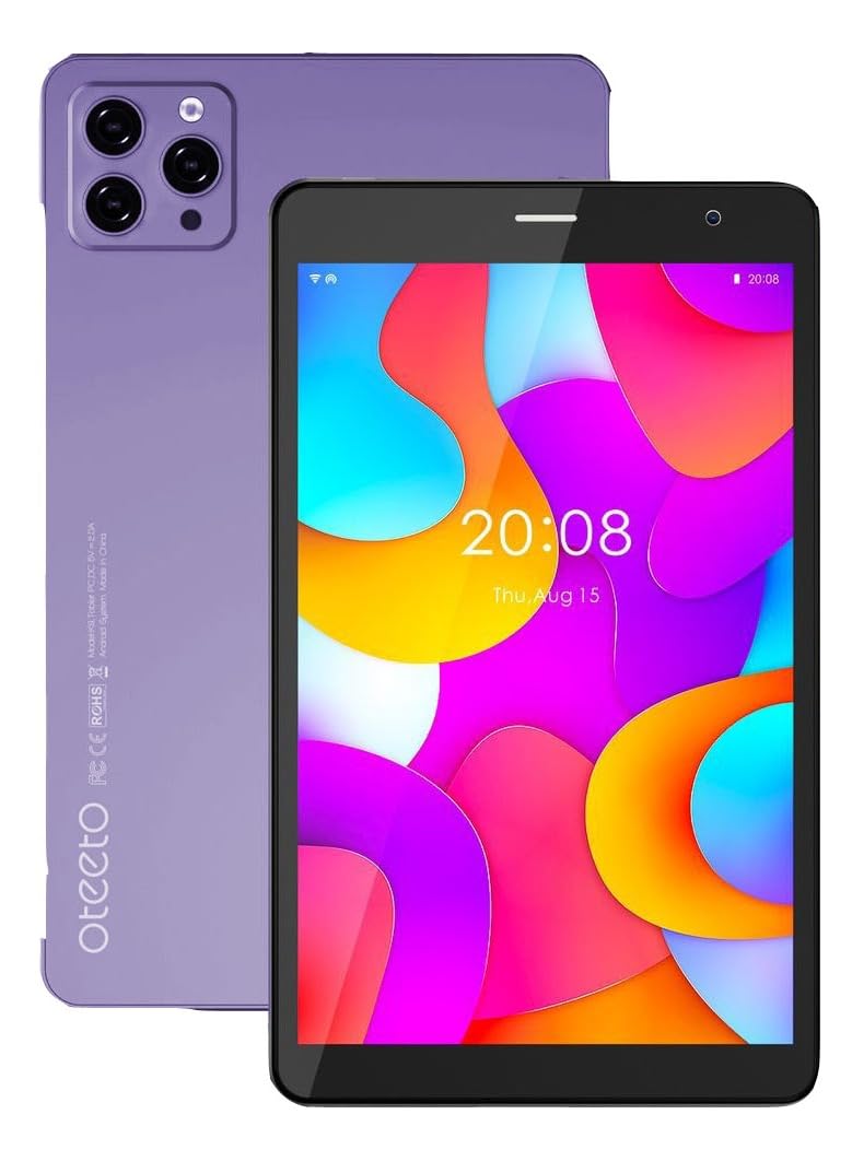 Buy Oteeto K9 5G Android With 8.0 Inch Display 8GB RAM 512 GB ROM and 5000 mAh Battery Dual Camera (Purple) Online at desertcartINDIA
