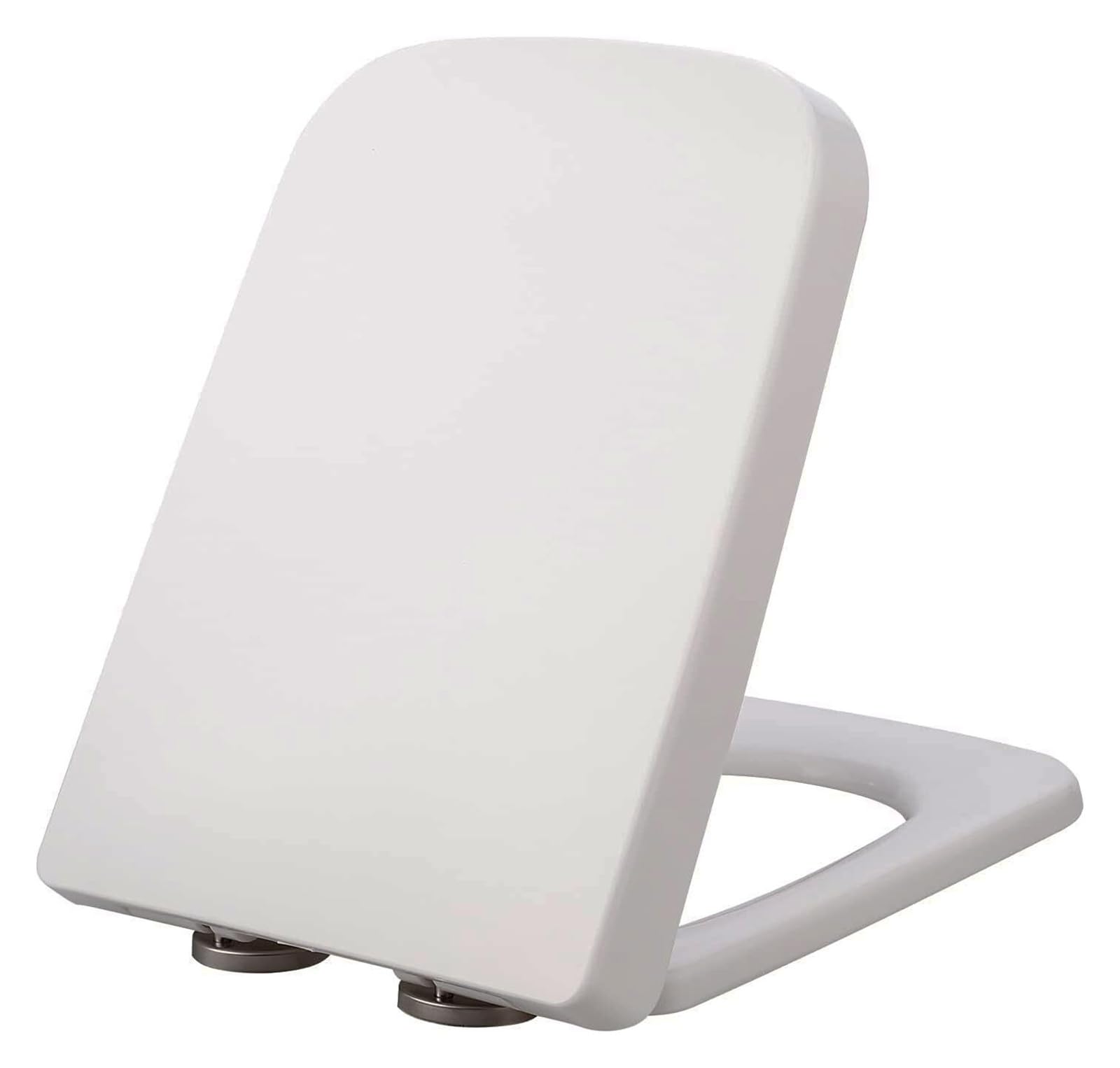 Ugzxcvbn One Color Soft Close Toilet Seat With Adjustable Hinges, D-Shaped Toilet Seat, Quick-Release Easy-Clean, Adjustable -Fixed Hinges, 35.5X45cm