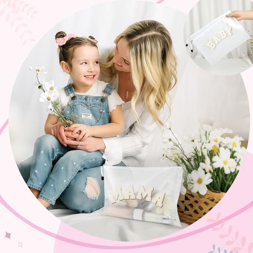 2 Pcs Mama Bag Mom Baby Toiletry Bag Mama Gifts Clear Clear Diaper Pouches Pregnancy Hospital Duffle Organizing Pouches with Zipper Women Her New Mom3
