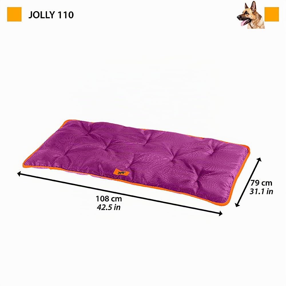 Ferplast Hundematte Extra Groß - Waschbares Hundebett - Hundekissen - Wasserdicht & Kratzfest - Matte für Hundehütten und Auto, Hundekorb - Jolly - 108 x 79 cm, XL, BRAUN