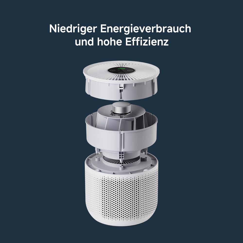Xiaomi Smart Air Purifier 4 Compact Luftreiniger(beseitigt Bis Zu 99, 97% Tierhaare, Staub, Viren & Aerosole: PCADR 230m³/h, FCADR 76m³/h, Optimal Für 27m², App-& Sprachsteuerung), AC-M18-SC, WeiÃŸ