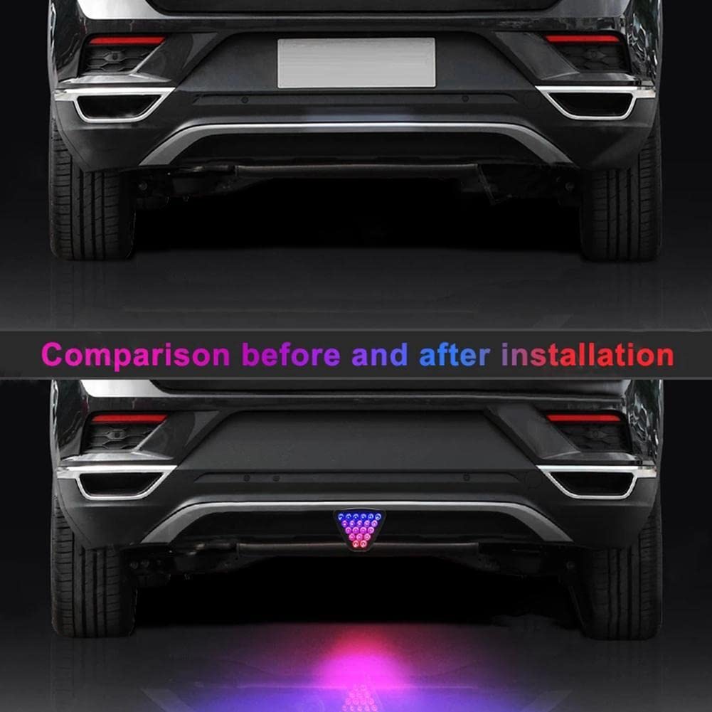 Dritte Bremsleuchte Dreieck Bremslicht Hinten Mit Strobe RGB LED Rückfahrlicht Für Sportliches F1 Style Motorrad Auto