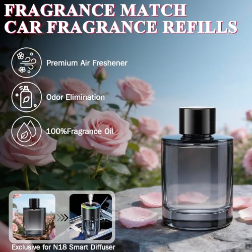 Image of Amor Lyris 5.4 fl oz Car Air Freshener Refill, Perfume Oil for Smart Car Diffuser, Long-Lasting up to 6 Months, Made with Natural Plant Extracts, Imported Fragrance