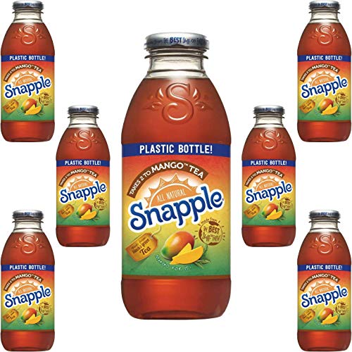 Snapple Mango Tea, All Natural, Made From Black And Green Tea, 16oz Bottle (Pack of 10, Total of 160 Fl Oz)