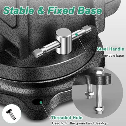 Heavy-Duty Universal Workbench Vise for DIY Projects, Crafts & Repairs - Durable Material Clamping Tool for Home Workshops and Hobbyists