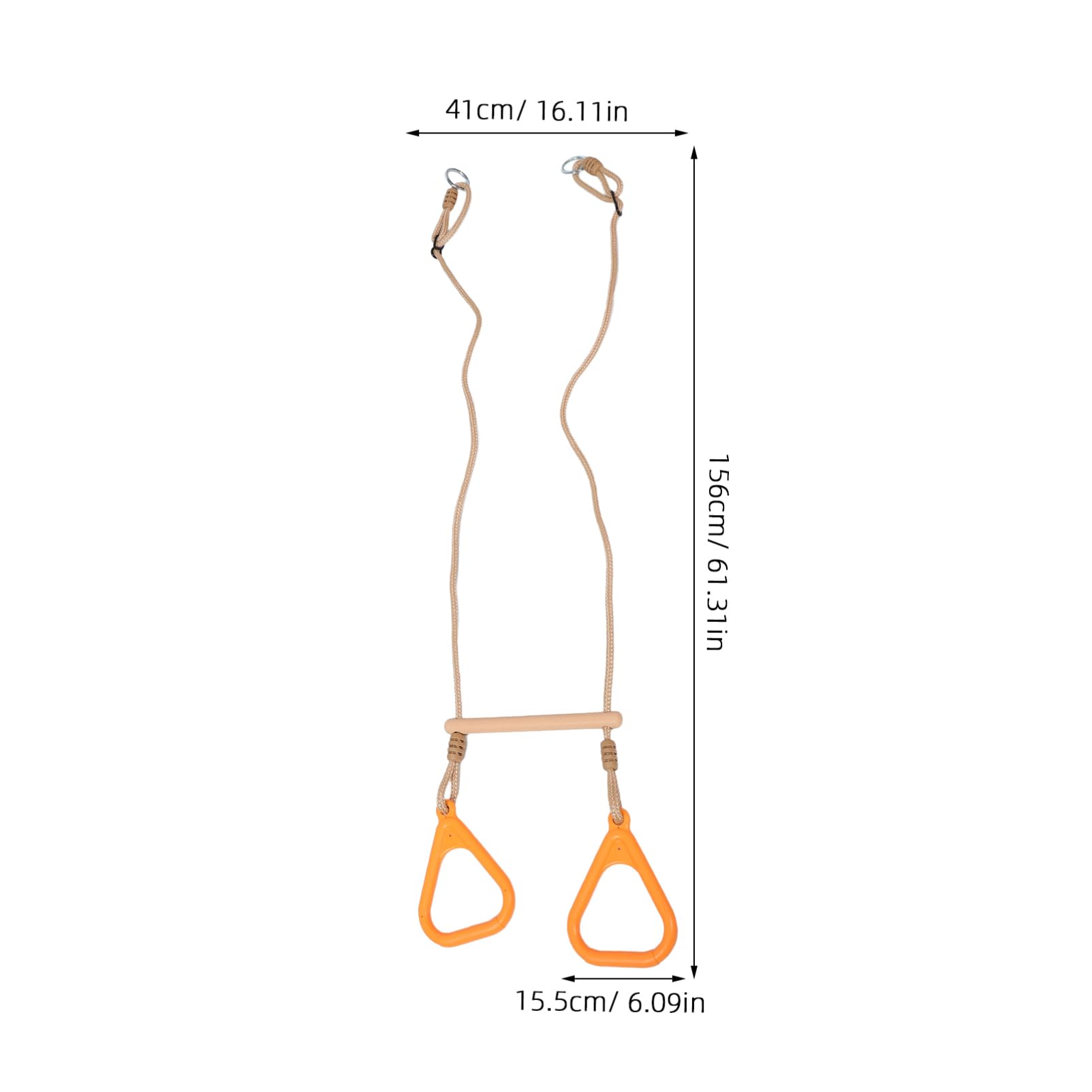 FAVOMOTO Kids Swing Bar Children's Gymnastics Rings Swing Set Accessory Equipment Monkeybar Playset