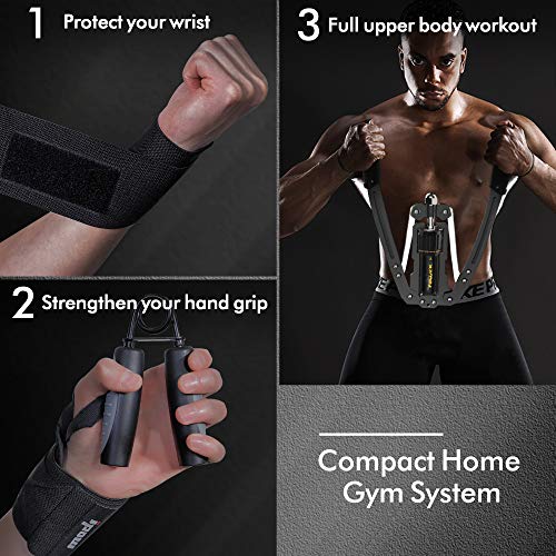 IPOW 22-440lbs Adjustable Resistance Hydraulic Power Twister Arm Exerciser Chest Expander Portable Gym Fitness Equipment… - Image 6