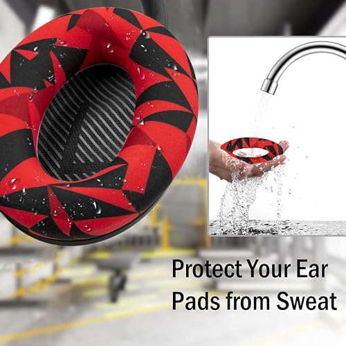 Image of SOULWIT Silicone Ear Pads Cover Protector for Bose QuietComfort QC15 QC25 QC2 QC35 QC45 /Ae2 Ae2i Ae2w /SoundTrue & SoundLink AE Headphones Cushions, Sweatproof, Easily Washable - Red Storm
