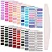 16 Feuilles 256 Pièces Stickers de Vernis à Ongles Enveloppements d'Ongles Complets Adhésifs Autocollants d’Ongles de Couleur Unie avec Lime à Ongles pour DIY Art d’Ongle, Couleurs Assorties