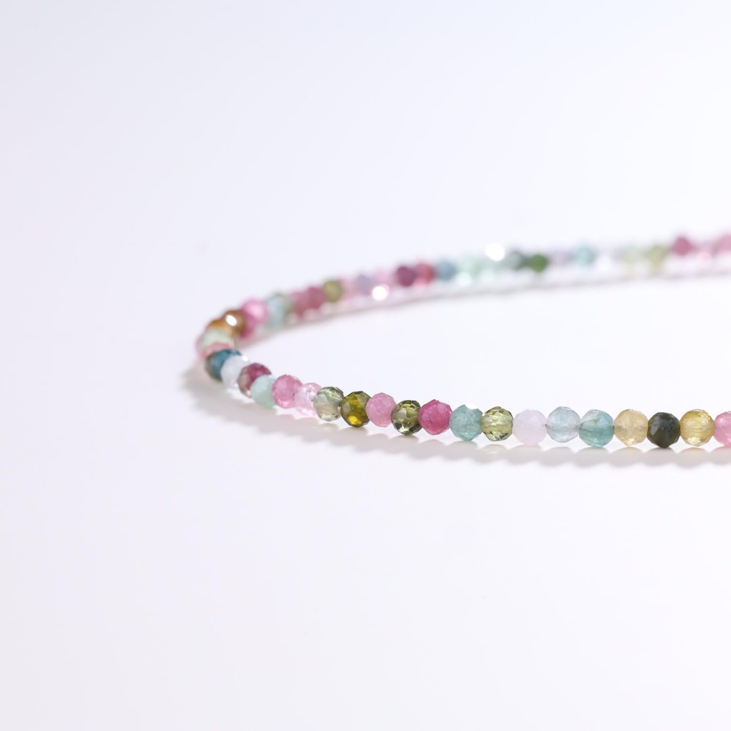 COAI Collana da Donna con Perline di Pietre Naturali, Collana Fina Stile Minimalista da Donna Leggera per l'Estate