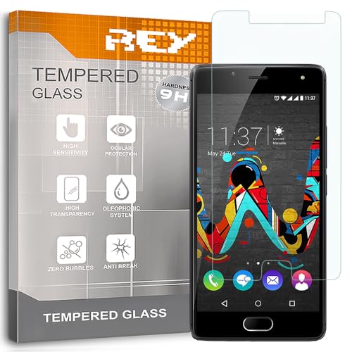 REY [Lot de 2] Verre Trempé pour WIKO UFEEL/UFEEL Lite/U Feel, Protecteur d'écran qualité supérieure